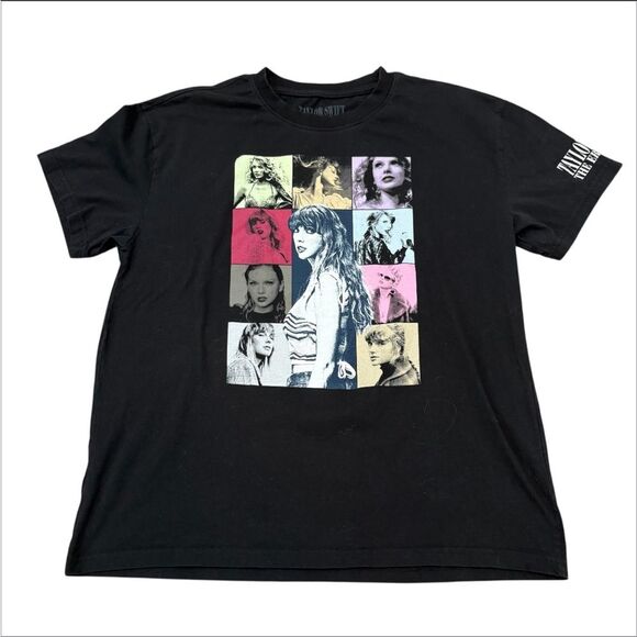 Taylor Swift The Eras Tour Black Graphic Tshirt Tee Size XL - Picture 1 of 7